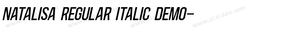 Natalisa Regular Italic Demo字体转换